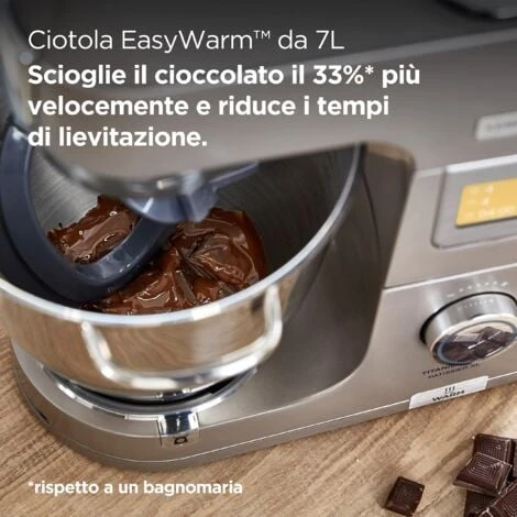 Kenwood KWL90.034SI Impastatrice Planetaria Titanium Chef Patissier XL Con Ciotola EasyWarm Da 7L, Bilancia Integrata E Frullatore, Illuminazione In Ciotola, 10 ANNI DI GARANZIA SUL MOTORE, SIlver 2 Kenwood KWL90.034SI Impastatrice Planetaria Titanium Chef Patissier XL Con Ciotola EasyWarm Da 7L, Bilancia Integrata E Frullatore, Illuminazione In Ciotola, 10 ANNI DI GARANZIA SUL MOTORE, SIlver - immagine 2