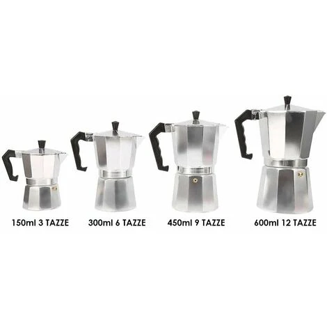 Caffettiera Induzione In Alluminio 3 Tazze 3 Caffettiera Induzione In Alluminio 3 Tazze - immagine 3