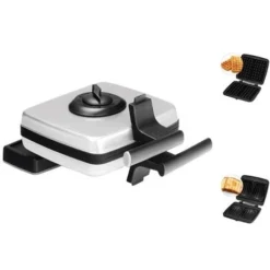 FRIFRI CROQUE WAFFLE MAKER WAFER 1200W COOL TOUCH PIASTRE IN GHISA ALU AMO 1210661