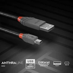 LINDY - Cavo Da USB A Micro USB 2.0 A/B, Linea Anthra 0,5 Metri, Trasferimento Dati A 480 Mbps, Cavo Di Ricarica, Compatibile Con TV, Monitor, Tablet, Laptop, Laptop, Laptop, 10 Anni Di Garanzia -Moulinex Negozio 90642169 5