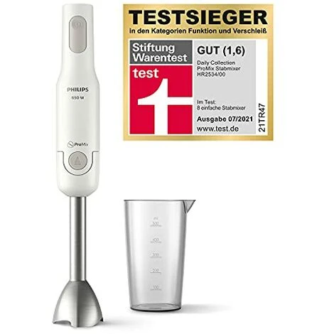 PHILIPS Frullatore Ad Immersione Hr2534/00, Nuova Daily Collection, 650W & Daily Collection Hd2581/90 Tostapane Con 8 Impostazioni E Griglia Scaldabriosche Integrata, Nero 3 PHILIPS Frullatore Ad Immersione Hr2534/00, Nuova Daily Collection, 650W & Daily Collection Hd2581/90 Tostapane Con 8 Impostazioni E Griglia Scaldabriosche Integrata, Nero - immagine 3