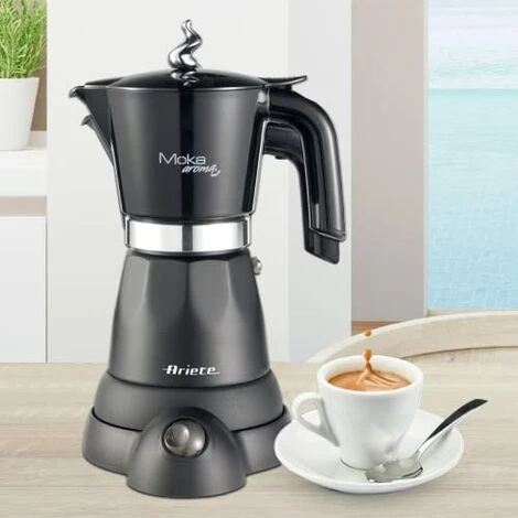 Ariete 1368 Moka Aroma Caffettiera Elettrica, 480 W, Plastica, Nero 3 Ariete 1368 Moka Aroma Caffettiera Elettrica, 480 W, Plastica, Nero - immagine 3