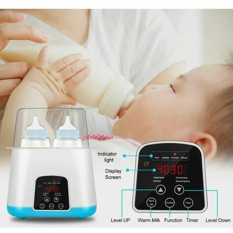 Scaldabiberon Con Funzione Di Mantenimento In Caldo, Sterilizzatore Scaldabiberon, Controllo Della Temperatura, Scaldabiberon, Scaldalatte E Sbrinatore Con Display LCD 5 Scaldabiberon Con Funzione Di Mantenimento In Caldo, Sterilizzatore Scaldabiberon, Controllo Della Temperatura, Scaldabiberon, Scaldalatte E Sbrinatore Con Display LCD - immagine 5