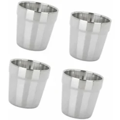 Tazza Moderna In Acciaio Inossidabile, Tazza Da Caffè, Boccale Da Birra, 4 Pezzi,