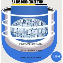 VEVOR 18 Kg Macchina Del Ghiaccio Commerciale, Fabbricatore Ghiaccio Con Pannello Con Schermo LCD, 13-25 Minuti Macchina Per Cubetti Di Ghiaccio Manuale Automatico -Moulinex Negozio 92082936 5