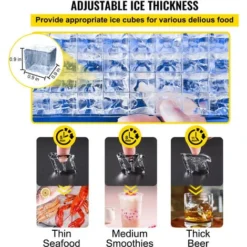 VEVOR Macchina Elettrica Per Ghiaccio Produzione 31,75kg AllOra, Macchina Per Ghiaccio Da Tavolo In ABS Nero, Macchina Per Cubetti Di Ghiaccio Da 350 W Per Vaschetta 36 Pz Con Pannello Di Controllo -Moulinex Negozio 92083050 5