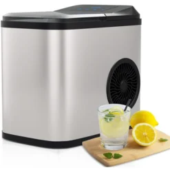 Hengda Macchina Del Ghiaccio Fabbricatore Di Ghiaccio 2.2L 150W Display LCD Grigi, Vassoio Per Cubetti Di Ghiaccio Da 0,8 Litri