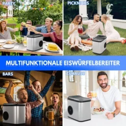 Hengda Macchina Del Ghiaccio Fabbricatore Di Ghiaccio 2.2L 150W Display LCD Grigi, Vassoio Per Cubetti Di Ghiaccio Da 0,8 Litri 8 Hengda Macchina Del Ghiaccio Fabbricatore Di Ghiaccio 2.2L 150W Display LCD Grigi, Vassoio Per Cubetti Di Ghiaccio Da 0,8 Litri -Moulinex Negozio 93289583 4