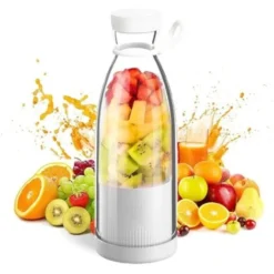 Mini Frullatore Portatile Bottiglia USB Da Viaggio Per Frutta E Frullati 420ml