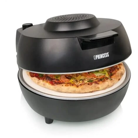 Princess Forno Per Pizza Pro Con Vera Pietra 30cm Con Timer 1200W Nero 1 Princess Forno Per Pizza Pro Con Vera Pietra 30cm Con Timer 1200W Nero
