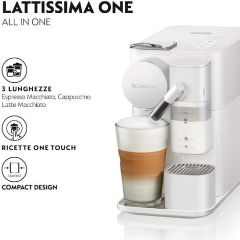 DeLonghi De’Longhi Lattissima One EN510.W Macchina Per Espresso 1 L 2 DeLonghi De’Longhi Lattissima One EN510.W Macchina Per Espresso 1 L - immagine 2
