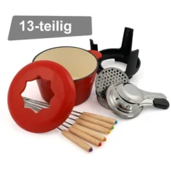 BBQ-Toro Set Per Fonduta In Ghisa Da 13 Pezzi Per 6 Persone 1 L Rosso Smaltato 9 BBQ-Toro Set Per Fonduta In Ghisa Da 13 Pezzi Per 6 Persone 1 L Rosso Smaltato -Moulinex Negozio 94789862 5