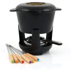 BBQ-Toro Set Per Fonduta In Ghisa Da 13 Pezzi Per 6 Persone 1 L Nero Smaltato -Moulinex Negozio 94790016 4