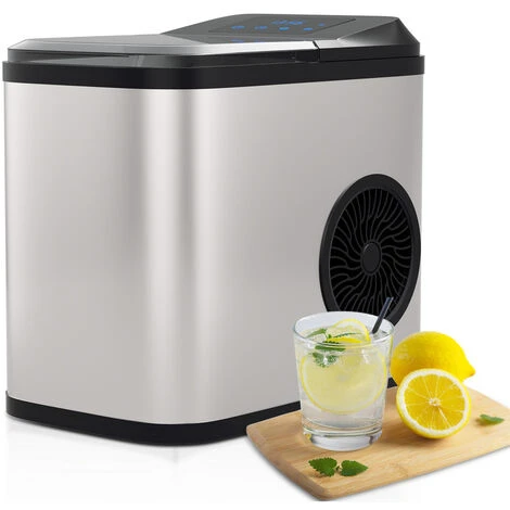 Randaco Macchina Del Ghiaccio Fabbricatore Di Ghiaccio 2.2L 150W Display LCD Grigi, Vassoio Per Cubetti Di Ghiaccio Da 0,8 Litri 1 Randaco Macchina Del Ghiaccio Fabbricatore Di Ghiaccio 2.2L 150W Display LCD Grigi, Vassoio Per Cubetti Di Ghiaccio Da 0,8 Litri
