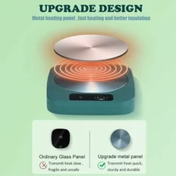 Tazza Da Caffè Sottobicchiere Scaldatazze Per Caffè Tè Cacao Latte Cibo ITutta Candela, Pannello Metallico In Alluminio, Sicuro Affidabile, Verde (4" X 5") 7 Tazza Da Caffè Sottobicchiere Scaldatazze Per Caffè Tè Cacao Latte Cibo ITutta Candela, Pannello Metallico In Alluminio, Sicuro Affidabile, Verde (4" X 5") -Moulinex Negozio 95525920 3