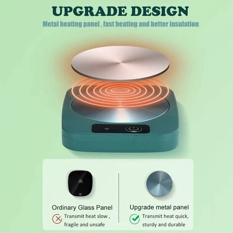 Tazza Da Caffè Sottobicchiere Scaldatazze Per Caffè Tè Cacao Latte Cibo ITutta Candela, Pannello Metallico In Alluminio, Sicuro Affidabile, Verde (4" X 5") 3 Tazza Da Caffè Sottobicchiere Scaldatazze Per Caffè Tè Cacao Latte Cibo ITutta Candela, Pannello Metallico In Alluminio, Sicuro Affidabile, Verde (4" X 5") - immagine 3