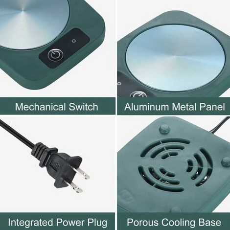 Tazza Da Caffè Sottobicchiere Scaldatazze Per Caffè Tè Cacao Latte Cibo ITutta Candela, Pannello Metallico In Alluminio, Sicuro Affidabile, Verde (4" X 5") 4 Tazza Da Caffè Sottobicchiere Scaldatazze Per Caffè Tè Cacao Latte Cibo ITutta Candela, Pannello Metallico In Alluminio, Sicuro Affidabile, Verde (4" X 5") - immagine 4