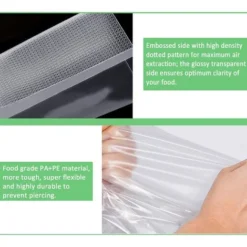 Set Di 6 Sacchetti Sottovuoto Per Alimenti, 20x500cm E 28x500cm, Sacchetto Sottovuoto Per La Conservazione Degli Alimenti Con Dispositivo Sous Vide -Moulinex Negozio 95548382 3