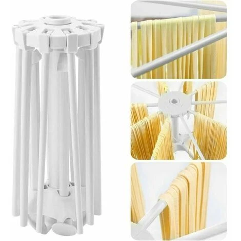 Stendino Per Pasta Fresca 10 Barre Stendino Per Pasta Fresca Pieghevole Portatile Facile Da Riporre Installazione Rapida (Bianco) 5 Stendino Per Pasta Fresca 10 Barre Stendino Per Pasta Fresca Pieghevole Portatile Facile Da Riporre Installazione Rapida (Bianco) - immagine 5