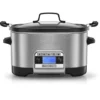 Crock-Pot Crockpot MultiCooker, Capienza Da 5.6 Litri, Adatta Fino A 6 Persone, Digitale E Programmabile, 5 Modalità Di Cottura Preimpostate: Slow Cook, Al Forno, A Vapore, Rosolatura, Arrostitura, 240W,Argento