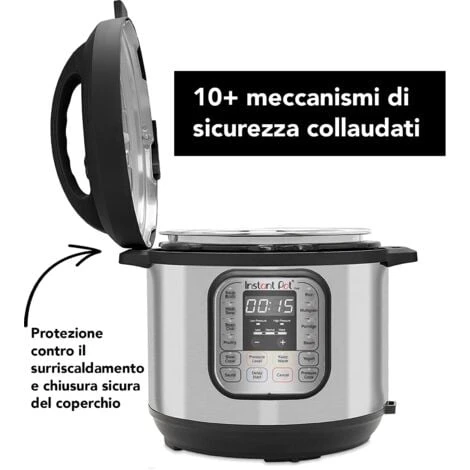 Instant Pot IP-DUO60 Programmable 7-in-1 Electric Pressure Cooker, 5.7 L, 1000 W, 220 V 2 Instant Pot IP-DUO60 Programmable 7-in-1 Electric Pressure Cooker, 5.7 L, 1000 W, 220 V - immagine 2