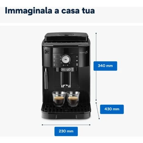 De'Longhi Perfetto Magnifica S ECAM11.112.B, Macchina Da Caffè Automatica Per Espresso E Cappuccino, Caffè In Grani O In Polvere, Con Tasti A Selezione Diretta, Spegnimento Automatico, MODELLO 2023 5 De'Longhi Perfetto Magnifica S ECAM11.112.B, Macchina Da Caffè Automatica Per Espresso E Cappuccino, Caffè In Grani O In Polvere, Con Tasti A Selezione Diretta, Spegnimento Automatico, MODELLO 2023 - immagine 5
