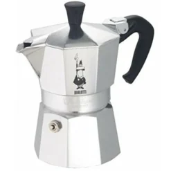 Bialetti Caffettiera Moka Express 18 Tazze, Manico Anti Scottatura, Non Adatta A Induzione, 18 Tazze (800 Ml), Alluminio