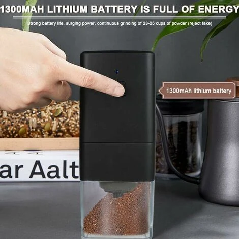 Macinacaffè Elettrico Portatile Macinacaffè 1300mAh Macinacaffè Ricaricabile USB Con Spazzola Per Chicchi Di Caffè Spezie Noci 3 Macinacaffè Elettrico Portatile Macinacaffè 1300mAh Macinacaffè Ricaricabile USB Con Spazzola Per Chicchi Di Caffè Spezie Noci - immagine 3