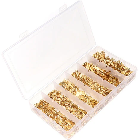 600 PZ 2.8/4.8/6.3mm Maschio Femmina Connettori A Forcella Assortiti Isolati Connettori Elettrici Terminali A Crimpare Con Scatola Di Immagazzinaggio Portatile 1 600 PZ 2.8/4.8/6.3mm Maschio Femmina Connettori A Forcella Assortiti Isolati Connettori Elettrici Terminali A Crimpare Con Scatola Di Immagazzinaggio Portatile