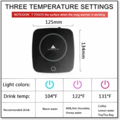 Scalda Tazze. Scaldatazze Da Caffè Scaldatazze Elettrico Con 3 Impostazioni Di Temperatura. 16W Per Tazze Elettriche. Piastra Scalda Caffè Con Spegnimento Automatico Dopo 12 Ore. Nero 8 Scalda Tazze. Scaldatazze Da Caffè Scaldatazze Elettrico Con 3 Impostazioni Di Temperatura. 16W Per Tazze Elettriche. Piastra Scalda Caffè Con Spegnimento Automatico Dopo 12 Ore. Nero -Moulinex Negozio 98129949 4