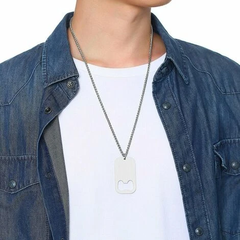 Collana Con Pendente A Cavatappi Da Birra In Acciaio Inossidabile Per Cavatappi Da Uomo, Kueatily 5 Collana Con Pendente A Cavatappi Da Birra In Acciaio Inossidabile Per Cavatappi Da Uomo, Kueatily - immagine 5