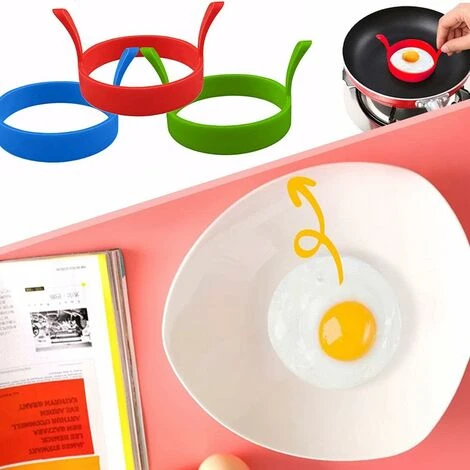4 Pezzi Anelli Per Uova In Silicone 3.1" Anelli Per Pancake Antiaderenti Resistenti Al Calore Stampo Rotondo Per Uova Per Friggere (4 Colori), Kueatily 5 4 Pezzi Anelli Per Uova In Silicone 3.1" Anelli Per Pancake Antiaderenti Resistenti Al Calore Stampo Rotondo Per Uova Per Friggere (4 Colori), Kueatily - immagine 5