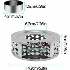 Scalda Teiera In Acciaio Inossidabile, Base Scalda Teiera Con Portacandele Rotondo Per Tè, Caffè, Isolamento Del Latte 7 Scalda Teiera In Acciaio Inossidabile, Base Scalda Teiera Con Portacandele Rotondo Per Tè, Caffè, Isolamento Del Latte -Moulinex Negozio 98703743 3