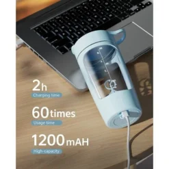 Shaker Elettrico Per Proteine Tritan Da 650 Ml Senza BPA - Piccolo Portatile - Frullatore Elettrico Ricaricabile Tramite USB -Moulinex Negozio 98708613 5