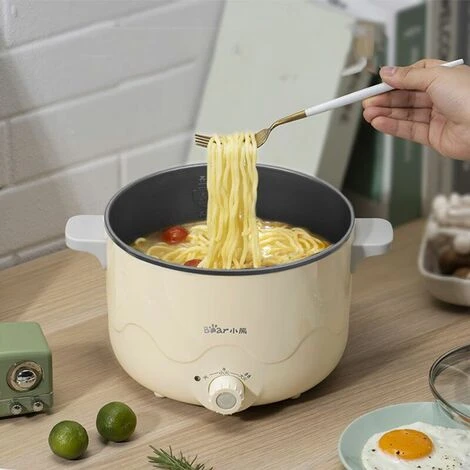 Piccola Pentola Elettrica In Acciaio Inossidabile Da 2,5 Litri, Pentola Elettrica Portatile Per Camera Degli Studenti/studio/hotel/campeggio/ufficio 4 Piccola Pentola Elettrica In Acciaio Inossidabile Da 2,5 Litri, Pentola Elettrica Portatile Per Camera Degli Studenti/studio/hotel/campeggio/ufficio - immagine 4