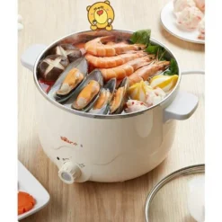 Piccola Pentola Elettrica In Acciaio Inossidabile Da 2,5 Litri, Pentola Elettrica Portatile Per Camera Degli Studenti/studio/hotel/campeggio/ufficio 9 Piccola Pentola Elettrica In Acciaio Inossidabile Da 2,5 Litri, Pentola Elettrica Portatile Per Camera Degli Studenti/studio/hotel/campeggio/ufficio -Moulinex Negozio 98713483 5