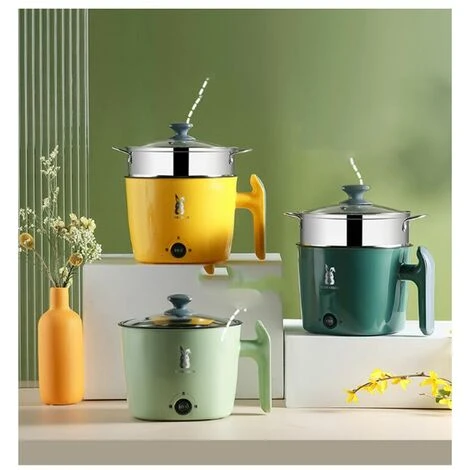 Wok Elettrico Multifunzionale Wok Elettrico Wok Elettrico Mini Padella Antiaderente, Doppio Strato, Giallo 2 Wok Elettrico Multifunzionale Wok Elettrico Wok Elettrico Mini Padella Antiaderente, Doppio Strato, Giallo - immagine 2