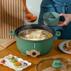 Pentola Elettrica Multifunzionale Pentola Elettrica Multifunzionale In Acciaio Inox Pentola Elettrica Multifunzionale, Verde