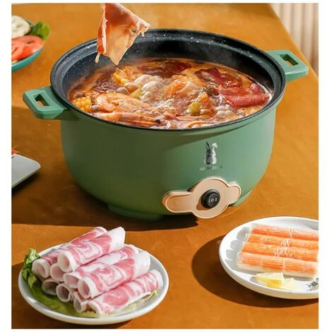 Pentola Elettrica Multifunzionale Pentola Elettrica Multifunzionale In Acciaio Inox Pentola Elettrica Multifunzionale, Verde 5 Pentola Elettrica Multifunzionale Pentola Elettrica Multifunzionale In Acciaio Inox Pentola Elettrica Multifunzionale, Verde - immagine 5