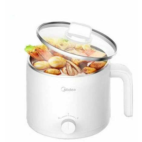 Pentola Elettrica Piccola In Acciaio Inossidabile Da 1,2 Litri, Pentola Elettrica Portatile Per Camera Degli Studenti/studio/hotel/campeggio/ufficio - Bianca 1 Pentola Elettrica Piccola In Acciaio Inossidabile Da 1,2 Litri, Pentola Elettrica Portatile Per Camera Degli Studenti/studio/hotel/campeggio/ufficio - Bianca