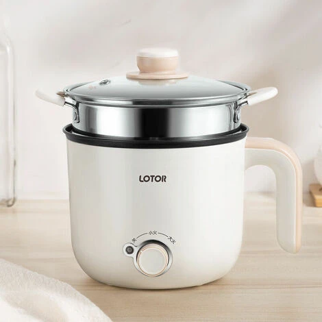 Piccola Pentola Elettrica In Acciaio Inossidabile Da 1,3 Litri, Pentola Elettrica Portatile Per Camera Degli Studenti/studio/hotel/campeggio/ufficio(B) 2 Piccola Pentola Elettrica In Acciaio Inossidabile Da 1,3 Litri, Pentola Elettrica Portatile Per Camera Degli Studenti/studio/hotel/campeggio/ufficio(B) - immagine 2