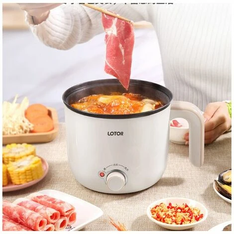 Piccola Pentola Elettrica In Acciaio Inossidabile Da 1,3 Litri, Pentola Elettrica Portatile Per Camera Degli Studenti/studio/hotel/campeggio/ufficio(B) 3 Piccola Pentola Elettrica In Acciaio Inossidabile Da 1,3 Litri, Pentola Elettrica Portatile Per Camera Degli Studenti/studio/hotel/campeggio/ufficio(B) - immagine 3