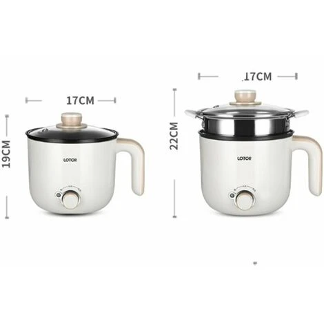 Piccola Pentola Elettrica In Acciaio Inossidabile Da 1,3 Litri, Pentola Elettrica Portatile Per Camera Degli Studenti/studio/hotel/campeggio/ufficio(B) 5 Piccola Pentola Elettrica In Acciaio Inossidabile Da 1,3 Litri, Pentola Elettrica Portatile Per Camera Degli Studenti/studio/hotel/campeggio/ufficio(B) - immagine 5