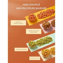 Macchina Per Popcorn, Macchina Per Popcorn Senza Olio Ad Aria Calda Da 1200 W, Funzionamento A Un Pulsante, Pronta In 2 Minuti, Protezione Da Surriscaldamento, Rosso 8 Macchina Per Popcorn, Macchina Per Popcorn Senza Olio Ad Aria Calda Da 1200 W, Funzionamento A Un Pulsante, Pronta In 2 Minuti, Protezione Da Surriscaldamento, Rosso -Moulinex Negozio 98720498 4