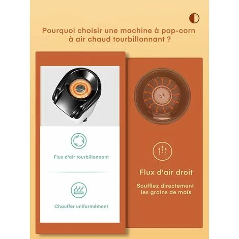 Macchina Per Popcorn, Macchina Per Popcorn Senza Olio Ad Aria Calda Da 1200 W, Funzionamento A Un Pulsante, Pronta In 2 Minuti, Protezione Da Surriscaldamento, Rosso 5 Macchina Per Popcorn, Macchina Per Popcorn Senza Olio Ad Aria Calda Da 1200 W, Funzionamento A Un Pulsante, Pronta In 2 Minuti, Protezione Da Surriscaldamento, Rosso - immagine 5