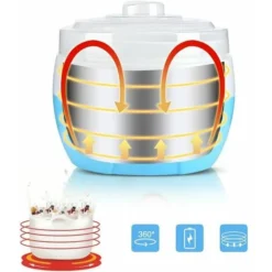 Yogurtiera Elettrica, 220V 1.2L Macchina Per La Produzione Di Yogurt Per Crema Elettrica Automatica Domestica Strumento Per La Produzione Di Yogurt (Arancione) 9 Yogurtiera Elettrica, 220V 1.2L Macchina Per La Produzione Di Yogurt Per Crema Elettrica Automatica Domestica Strumento Per La Produzione Di Yogurt (Arancione) -Moulinex Negozio 98721041 5