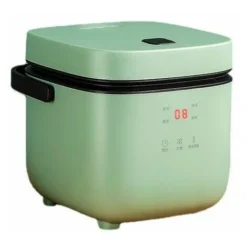 Mini Cuociriso 1.2L, 1-2 Persone, Supporto Preimpostato Per Mantenere Caldo, Cuociriso Multifunzione, Verde