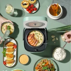 Mini Cuociriso 1.2L, 1-2 Persone, Supporto Preimpostato Per Mantenere Caldo, Cuociriso Multifunzione, Verde -Moulinex Negozio 98721725 4