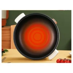 Fornello Lento Piccola Caldaia Elettrica Domestica Multifunzionale Wok Elettrico Fritto Padella Antiaderente (color Crema) 9 Fornello Lento Piccola Caldaia Elettrica Domestica Multifunzionale Wok Elettrico Fritto Padella Antiaderente (color Crema) -Moulinex Negozio 98722936 5