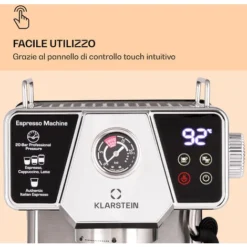 Klarstein Libeica - Macchina Del Caffè, 19 Bar, Circa 10 Tazze, 1,8 Litri, Ugello Per Montare Il Latte 7 Klarstein Libeica - Macchina Del Caffè, 19 Bar, Circa 10 Tazze, 1,8 Litri, Ugello Per Montare Il Latte -Moulinex Negozio 99450175 3